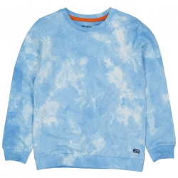 Sweatshirt Quapi hellblau/weiß geflammt