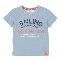 T-Shirt Dirkje blau-meliert 'Sailing'